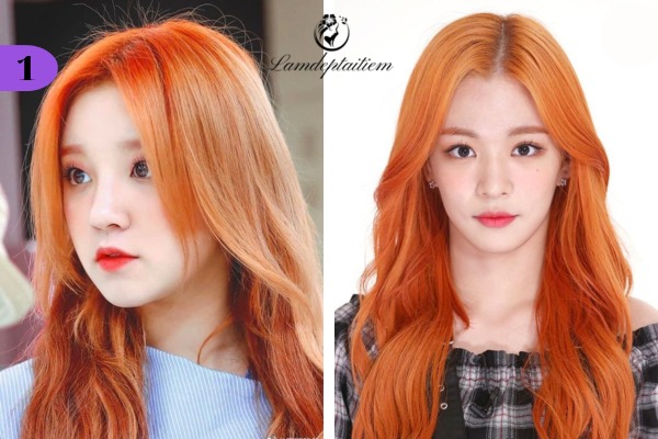 tóc màu đỏ cam nhạt